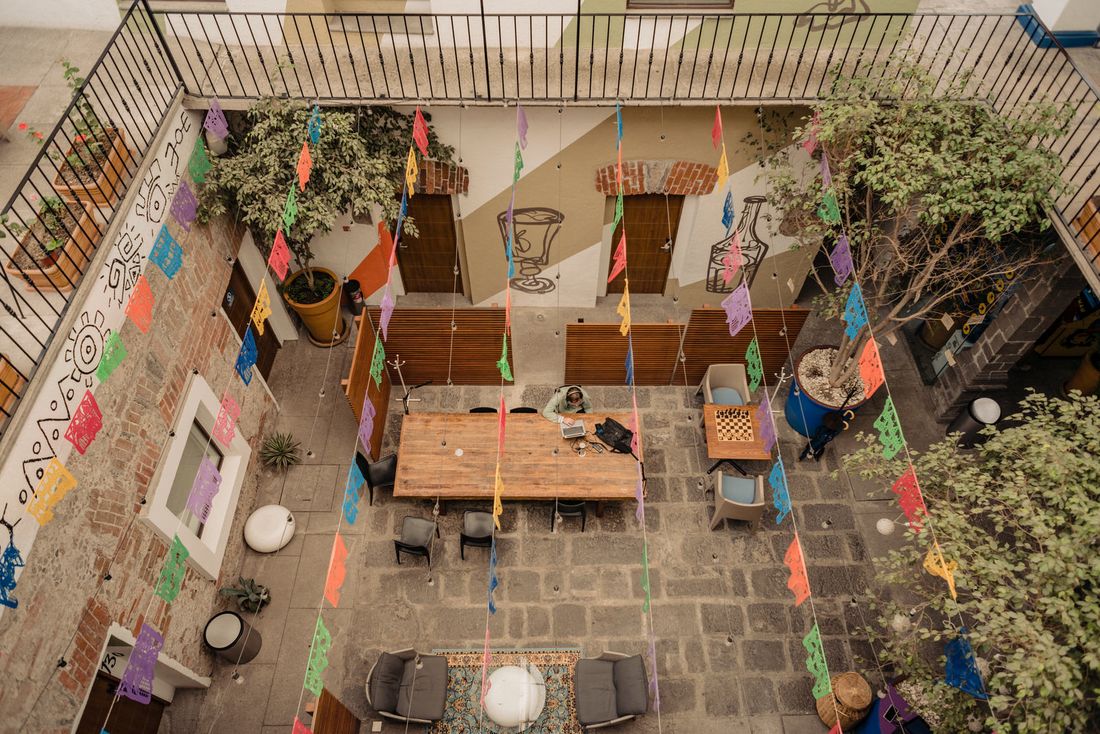 Lobby de Casa Pepe Puebla